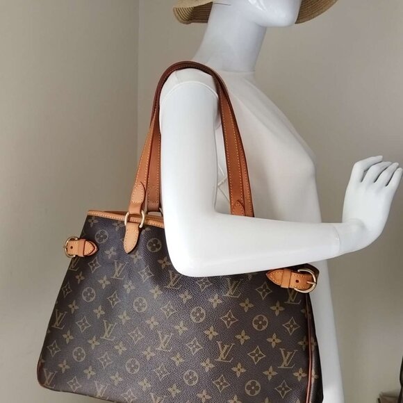 Louis Vuitton Batignolles Horizontal Monogram Canvas Leather Tote Bag Authentic - Picture 15 of 15